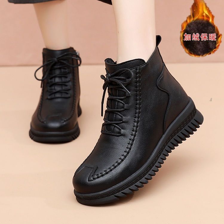 Winter non-slip keep warm low boots flat