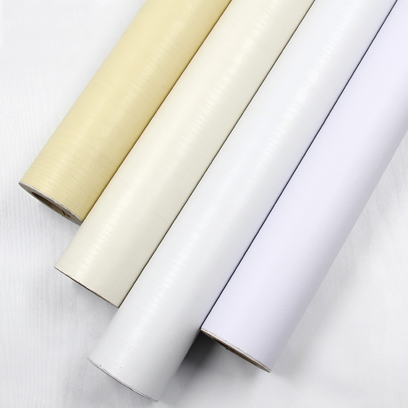 Desktop stickers white wood grain table Paper wallpaper self-adhesive waterproof and oil-proof table stickers book table wardrobe furniture renovation