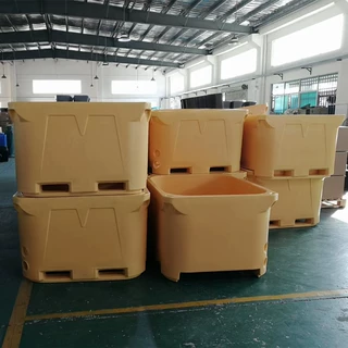 大容量660升双层渔业浸泡搅拌桶海产保温箱食品海鲜滚塑异形