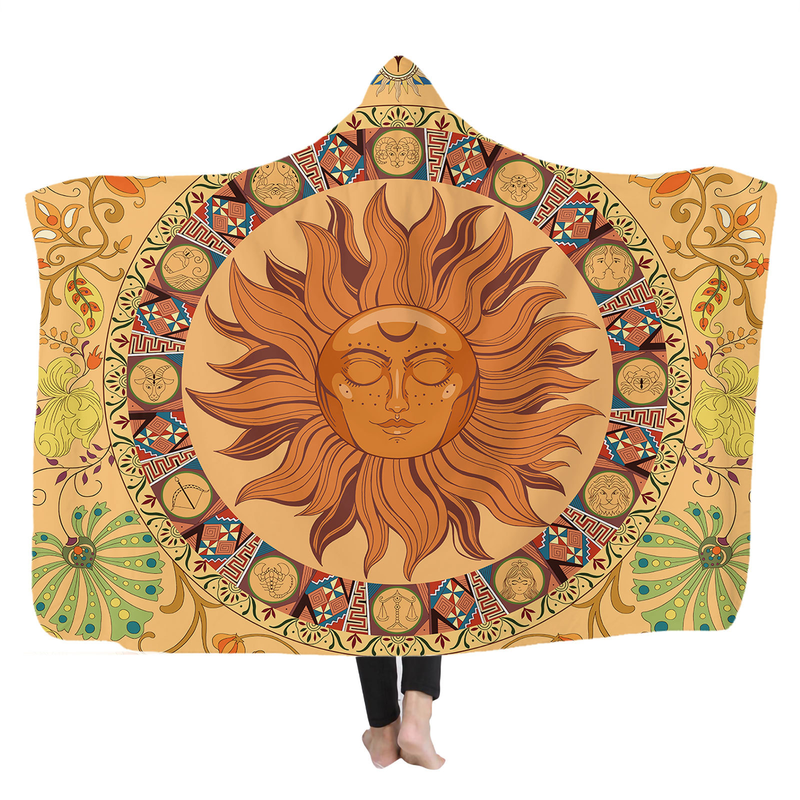 Retro Sun Polyester Blanket display picture 5