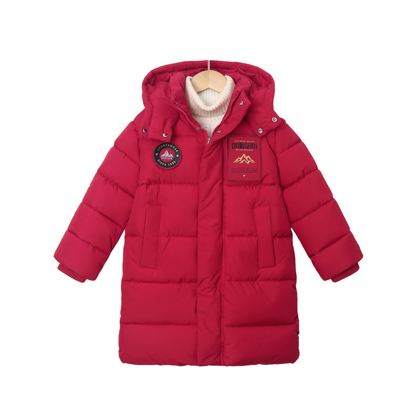 869 Chaqueta acolchada de algodón para niños y niñas, de comercio exterior transfronterizo, abrigo de algodón grueso de longitud media y larga, ropa infantil, uniforme escolar, abrigo cálido de algodón.