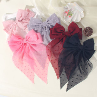 Cross-border Oversized Bow Headwear Ribbon Hairpin Duckbill Clip Hairpin Hairpin Hairband Fairy Style Women's Fashionable Pontail Headwear