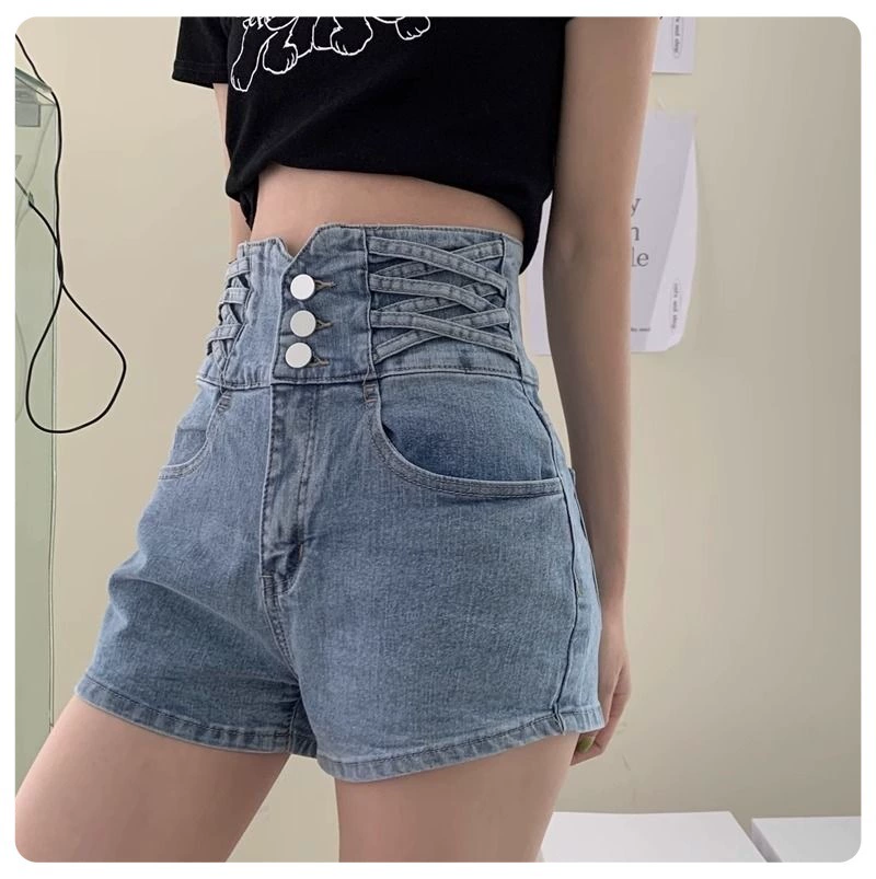 Юбка джинсовая летняя, шорты, брюки, Oversize, свободный крой, для женщин плюс-сайз, высокая талия, А-силуэт