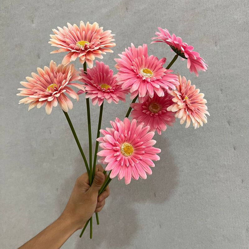 Artificial Brushed Chrysanthemum Single Stem, Silk Flower, Thousand-Layer Chrysanthemum, Hotel Lobby, Coffee Shop Counter Display, Gardening Flower Arrangement