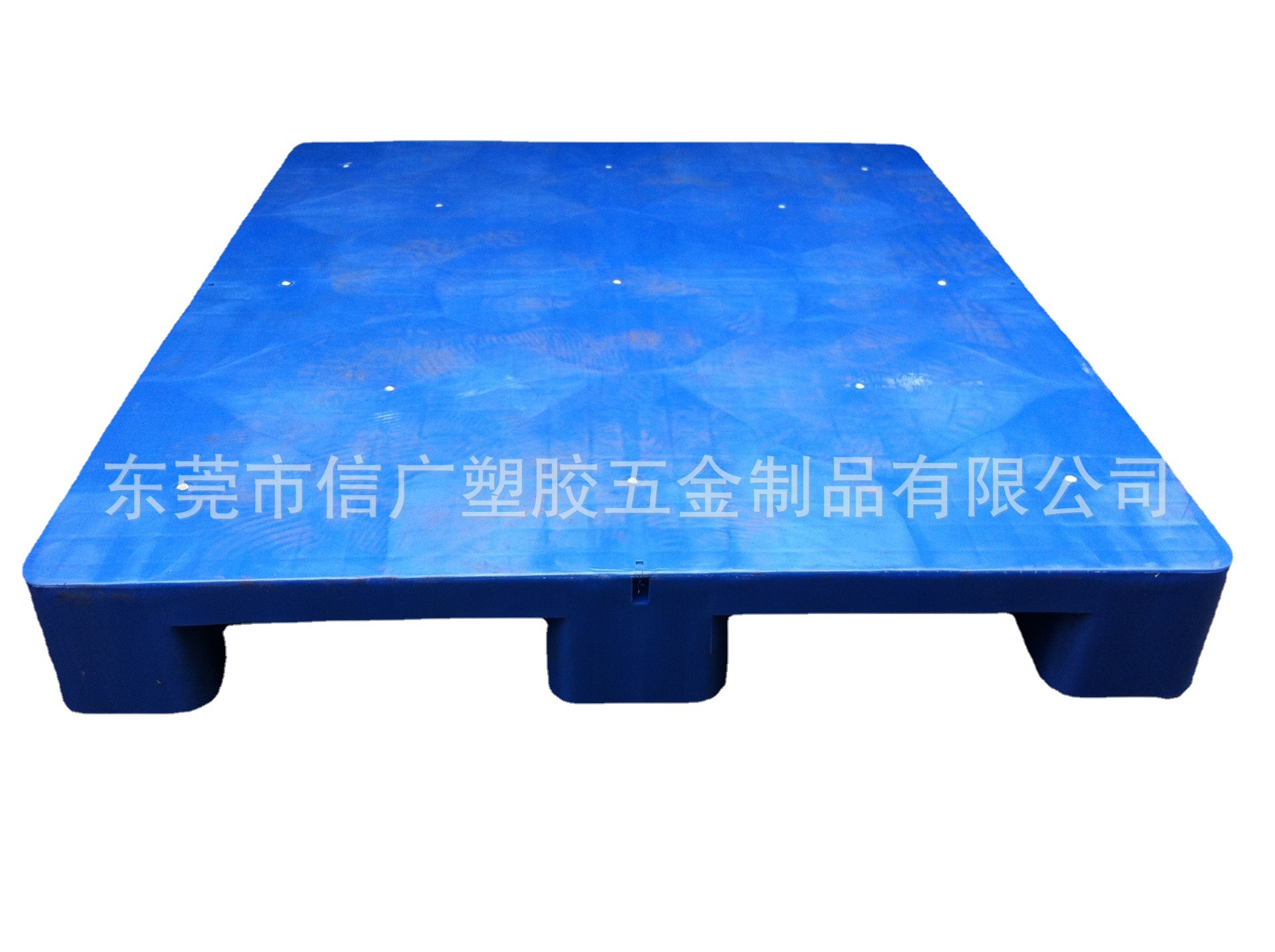 供应大型超市仓库货架专用 川字双面平板叉车卡板 平面蓝色托盘