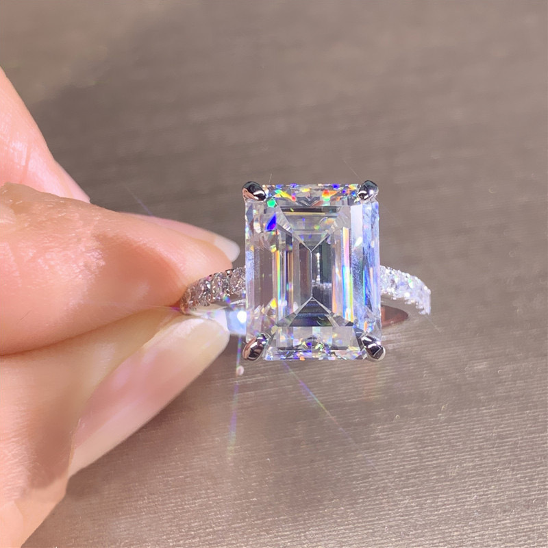 Elegant Rectangular Simulated Diamond Wedding Ring Fashion Accessory_voghion.com