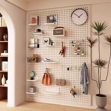 圆孔金属洞洞板置物架入户万能收纳架展示架上墙五金工具挂板墙