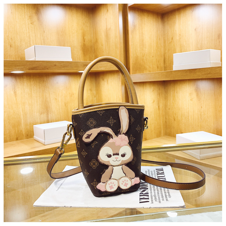 Fashion bucket bag for women 2023 spring new versatile cute rabbit bag high-end casual shoulder crossbody bag_voghion.com