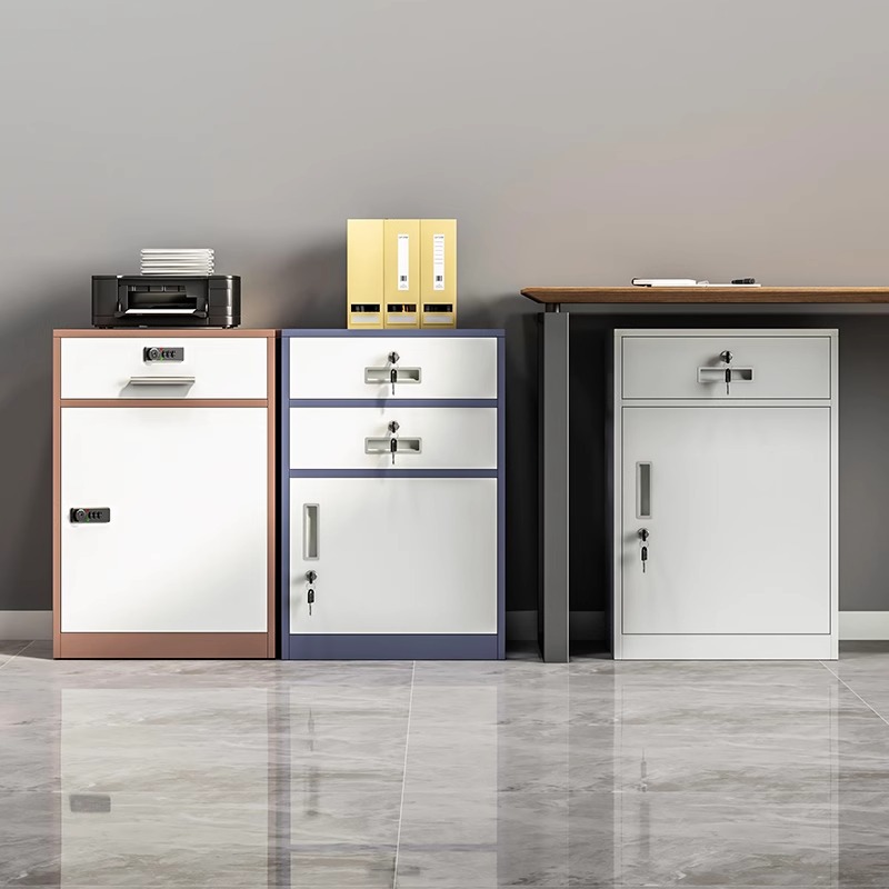 Gabinete de archivos, gabinete de archivos de oficina, armario bajo, armario bajo la mesa, armario de almacenamiento con cerradura.