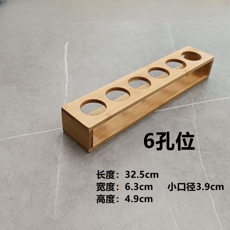 Vaso de licor de bambú divididor de licor estante de bala un soporte de tazas de bambú y madera estante de almacenamiento de tazas de licor pequeño soporte de tazas de licor