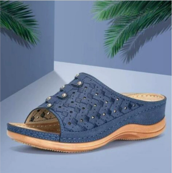 2021 Новое желание Amazon, европейские и американские новые летние повседневные женские сандалии больших размеров на платформе с ПУИ каблуком в наличии