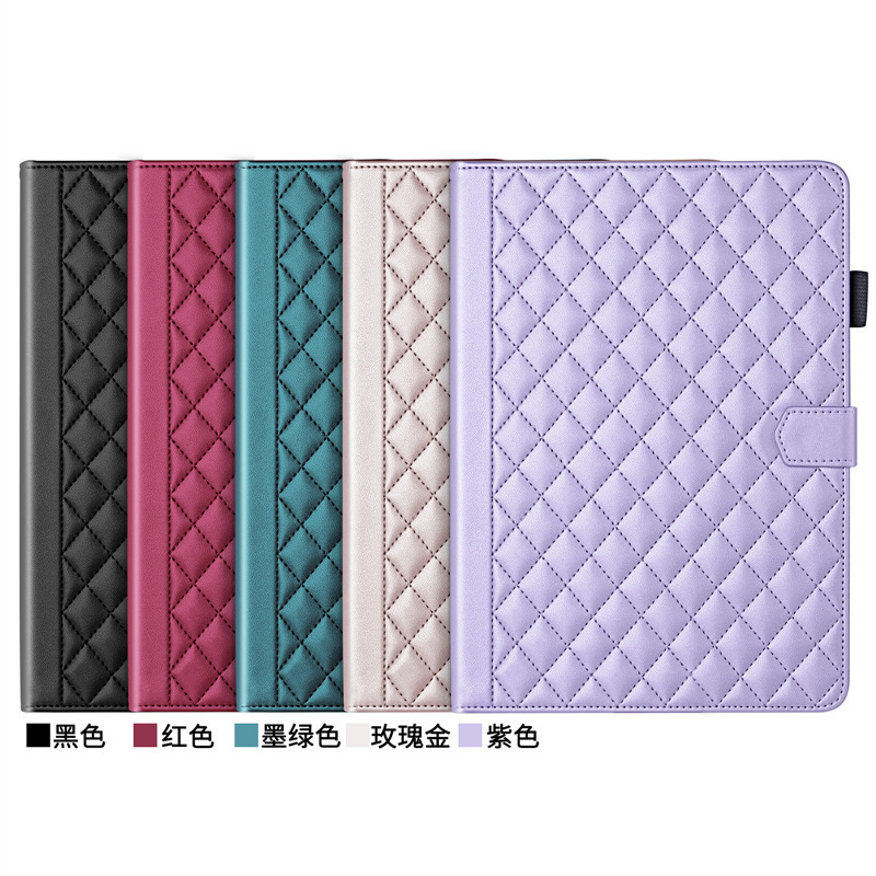 Suitable for Samsung Taba9Plus Tablet Leather Case Xiaomi 7 Diamond-Shaped Small Fragrance-Style Card Holder Anti-Fall Shell X8A