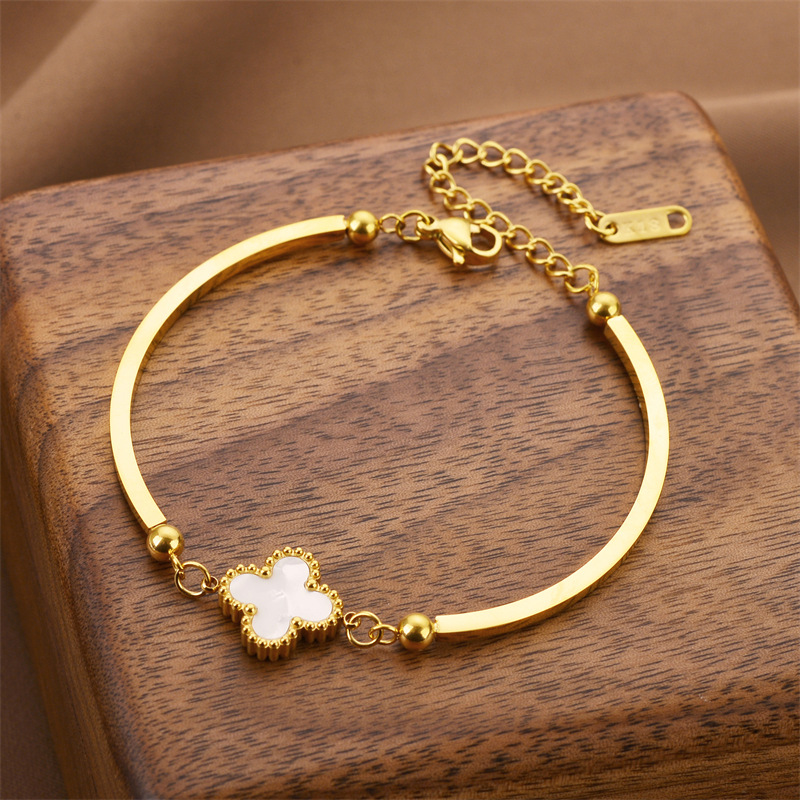 Joyas transfronterizas europeas y americanas Pulsera de acero de titanio de todo fósforo Versión coreana del temperamento bohemio Pulsera de acero de titanio que no se desvanece Joyería femenina