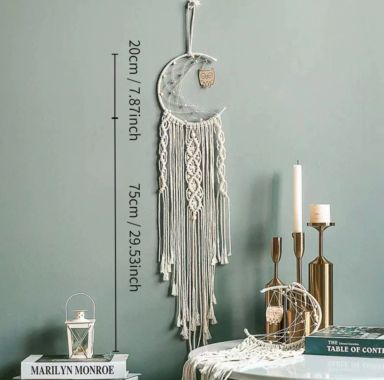 Картина-макраме Dream Catcher на стену, 20×100 см, бохо, кисточки, декор для дома