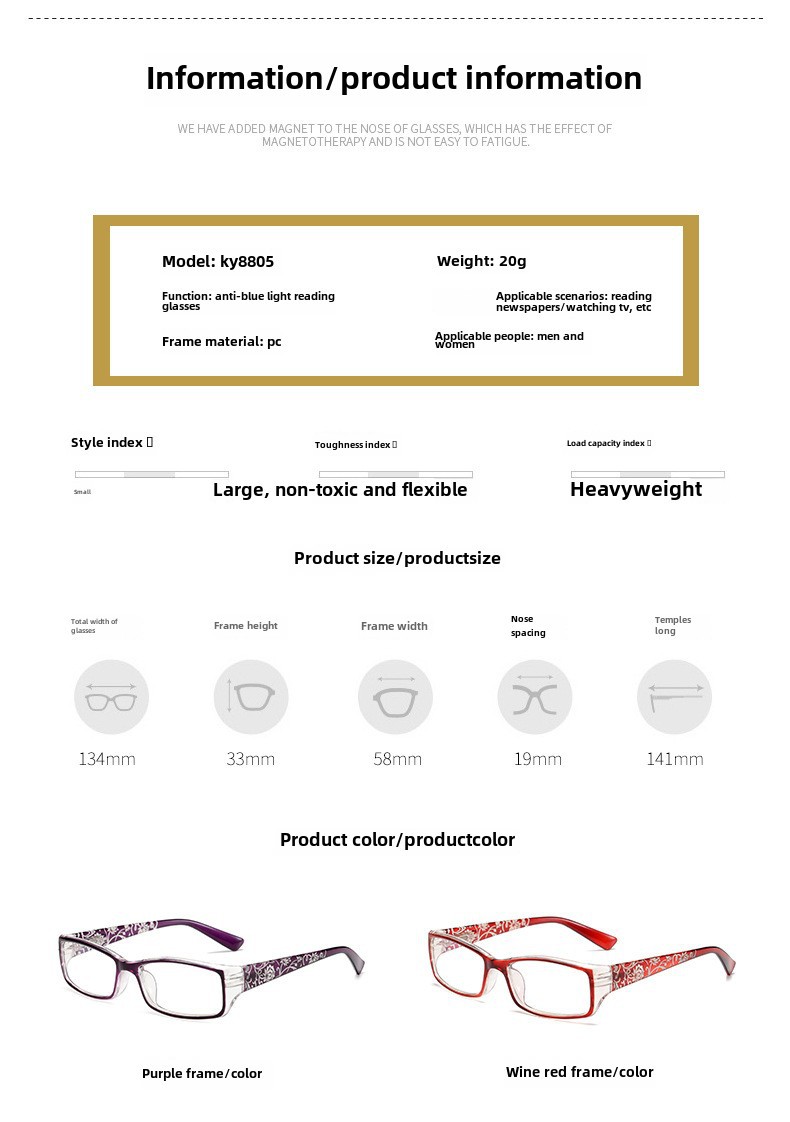 Blue Light Blocking Reading Glasses For Women Elegant Frame_voghion.com