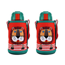 Tiger虎牌儿童保温杯MBR-S06G 600ml幼儿园水杯 一杯两用背带学生