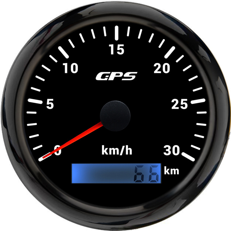 automobile instrument — Motuoche Odometer KM/H with - black-bezel-black-face-30kmh