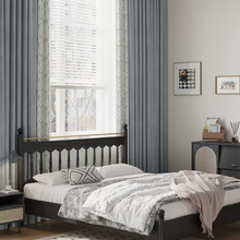 美式窗帘法兰绒加厚遮光雪尼尔法式窗帘绍兴柯桥窗帘批发现代简约