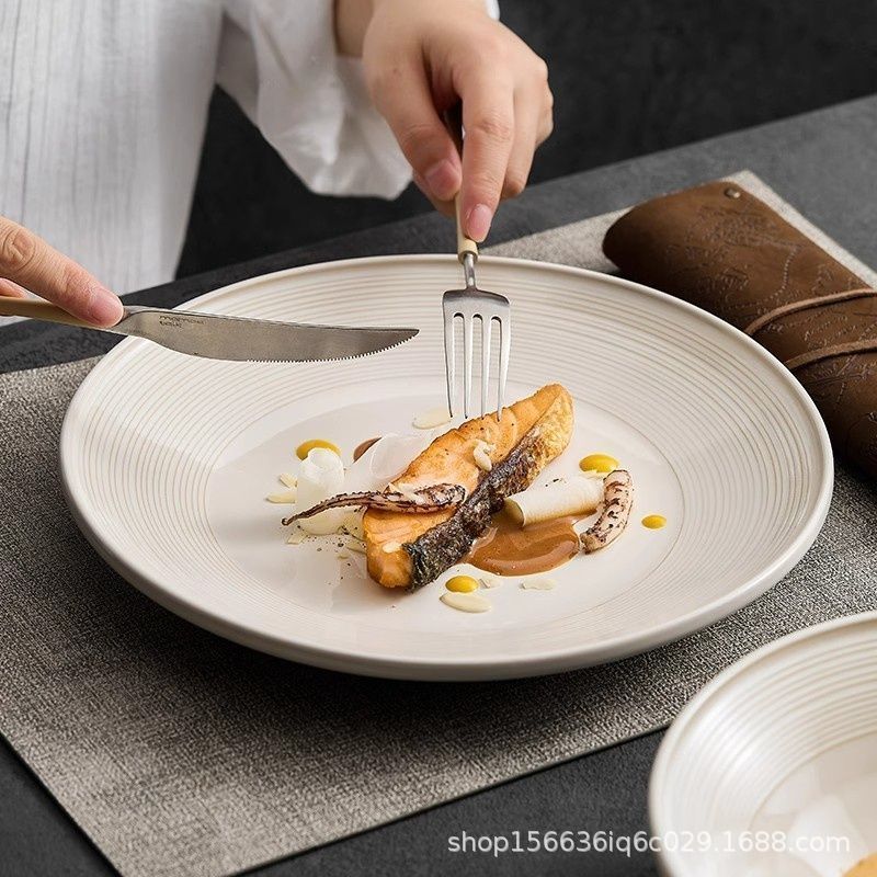 Good-Looking Plates, Household Dishes, French Retro Tableware, Western Steak Plates, Ritual Breakfast Plates