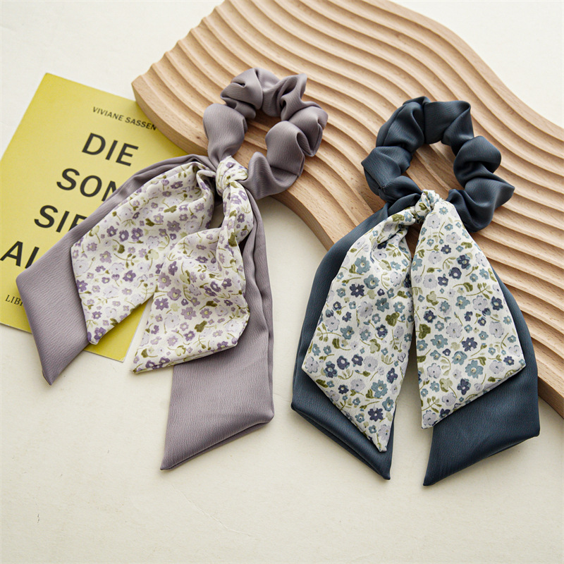 Pastoral Ditsy Floral Cloth Bowknot Hair Tie 1 Piece display picture 2