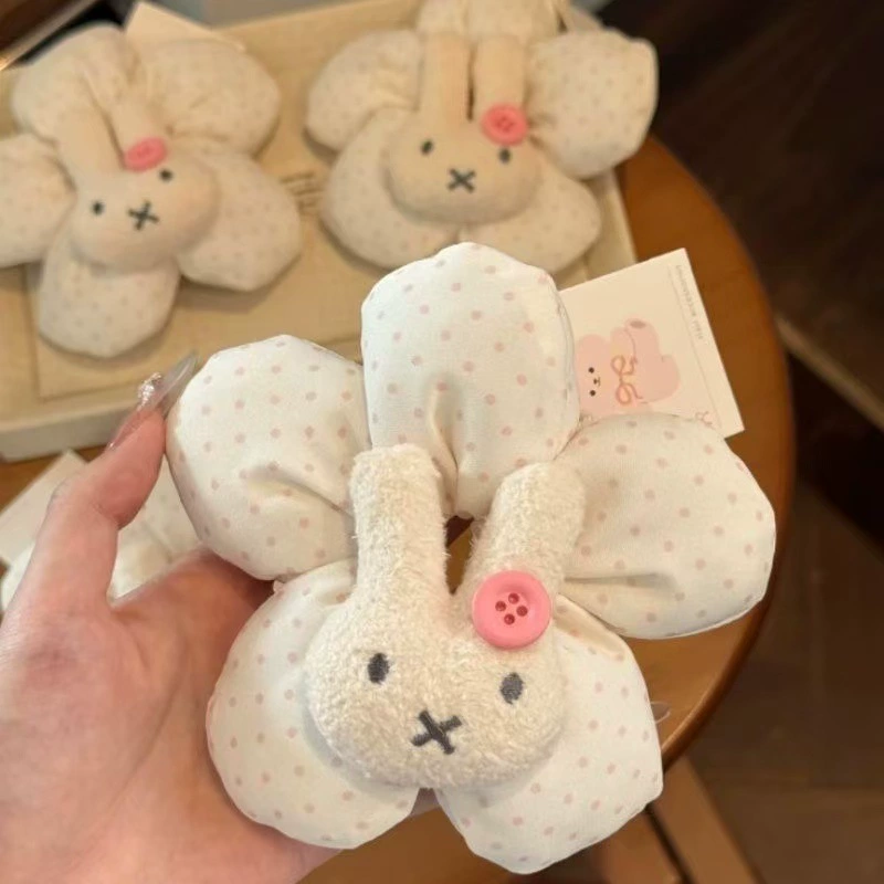 Резинка для волос (Miffy) плюшевая цветок, мягкая эластичная лента, милый детский аксессуар