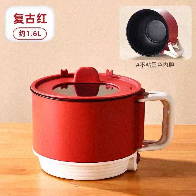 電気調理器多機能家庭用電気鍋小型ミニ一人用小型電気鍋寮生麺調理ノンスティックパン|undefined