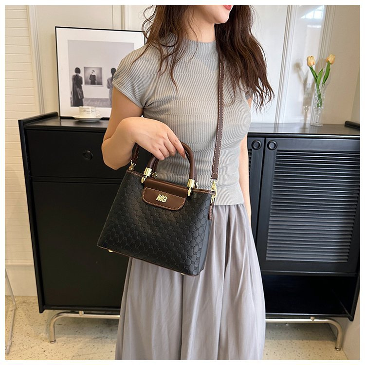 Bolso de mano de las mujeres de gran capacidad estilo coreano nuevo otoño simple estilo occidental rombo solo hombro crossbody solo hombro bolso de las mujeres