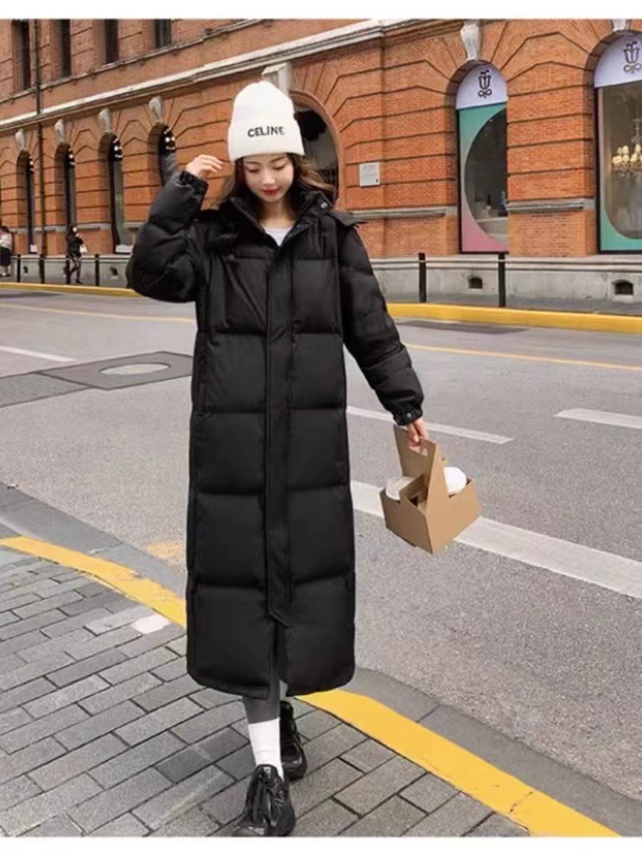 2023新型冬ダウン綿服女性韓国版の中長タイプの膝を越えてゆったりしたカップルの中劇綿服コート