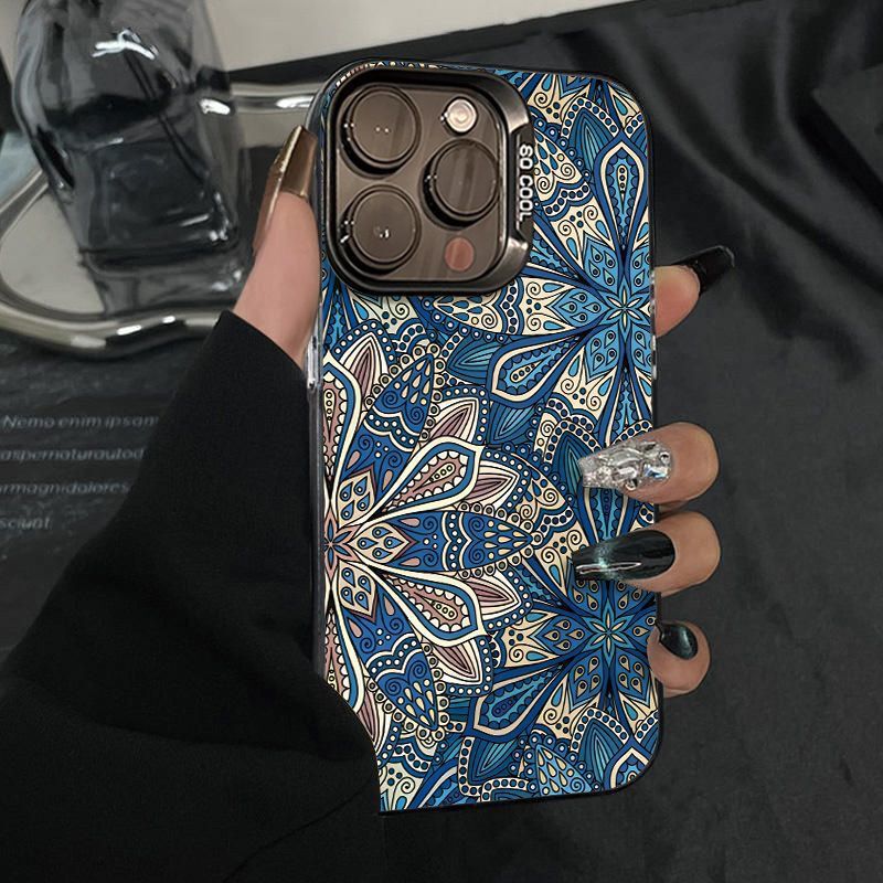 レトロなトーテム柄のApple 17 Pro Max用スマホケース、個性的で元気なデザイン、iPhone 16/15/14対応、文字入り13|undefined