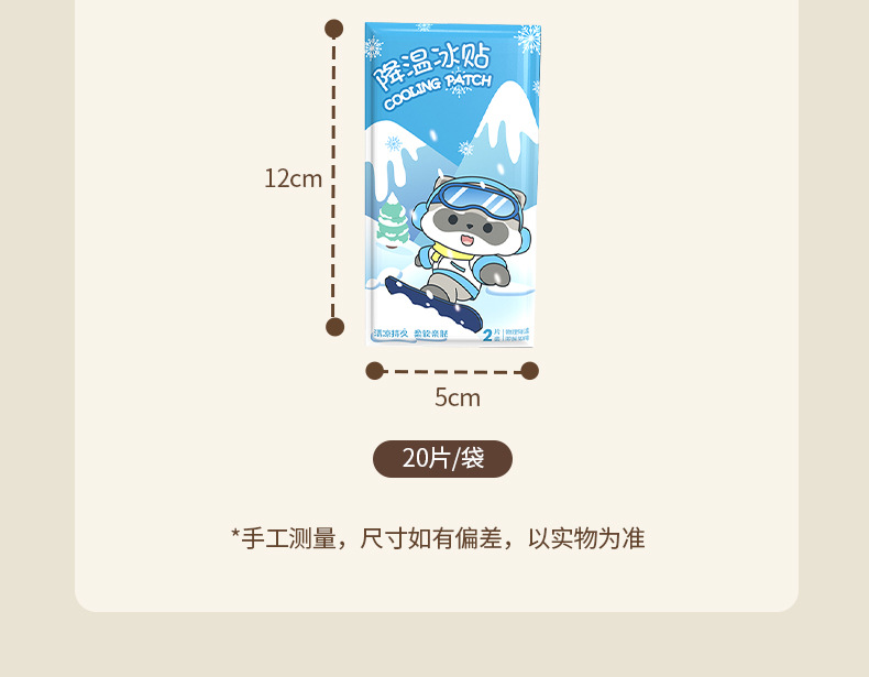 Summer Cooling Patch Cooling Ice Cold Packs 1 Bag