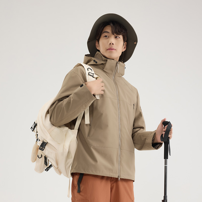 2025 otoño y invierno al aire libre traje de asalto de dos piezas conjunto desmontable chaqueta para hombres y mujeres más terciopelo grueso traje de montaña 3 en 1
