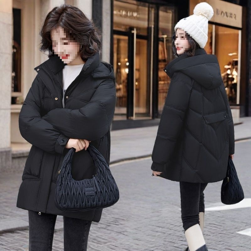 波羽登小个子中款羽绒服不长不短2025新年新款洋气剪标外套