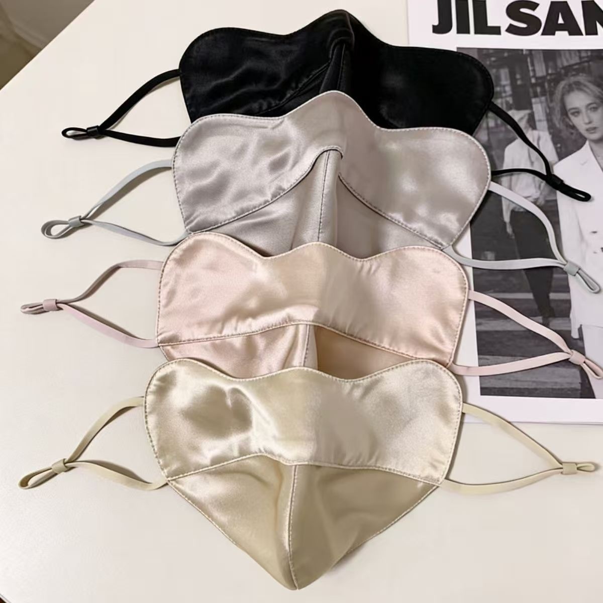 Sun Protection Mask, Imitation Mulberry Silk, Women's Summer Nylon Brocade, Breathable Eye Protection, Anti-Uv, Sunshade, Medical Beauty Mask