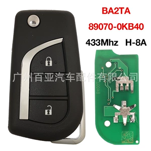 2 düyməli Toyota Hilux qatlanan pult avtomobil açarı BA2TA 433MHz H-8A çip üçün uyğundur