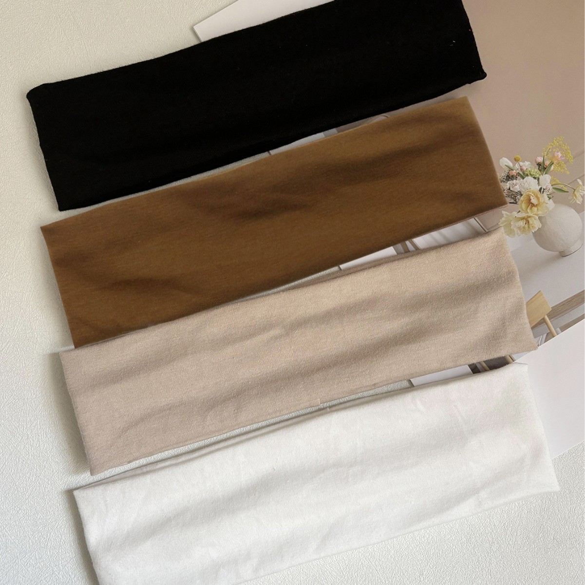European and American 6cm Wide Simple Basic Pure Color Sports Yoga Headband Running Antiperspirant and Sweat-Absorbent Headband for Men and Women