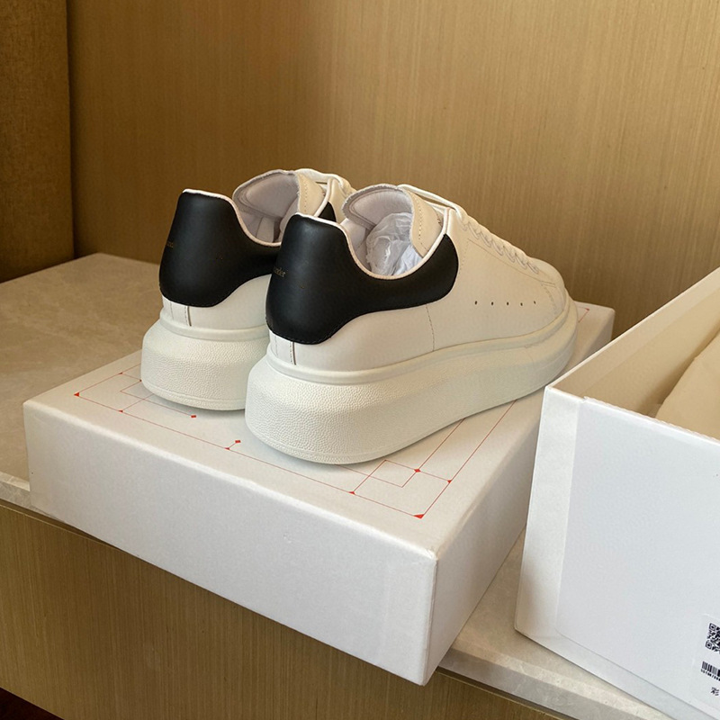 跨境麦昆内增高厚底小白鞋女2025新款真皮百搭系带休闲运动板鞋男|undefined