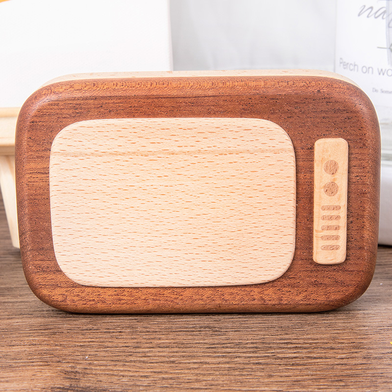 Nueva caja de almacenamiento de dientes de leche de haya para bebés, cámara creativa para niños pequeños, caja de almacenamiento de TV