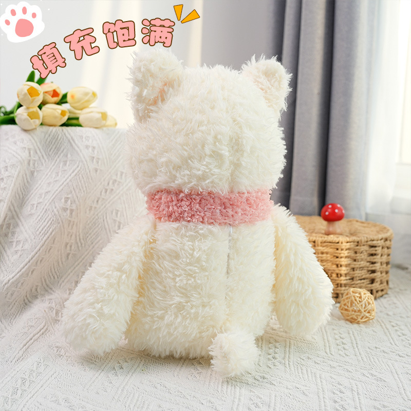 Lindo juguete de peluche de nariz grande muñeca de cachorro muñeca creativa para niños West Highland muñeca regalo de cumpleaños al por mayor