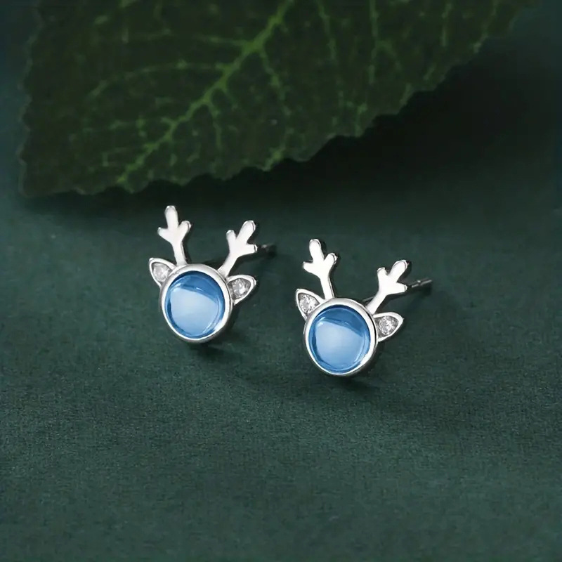 Hirschgeweih Ohrstecker Für Damen Süßer Mini Modeschmuck_voghion.com