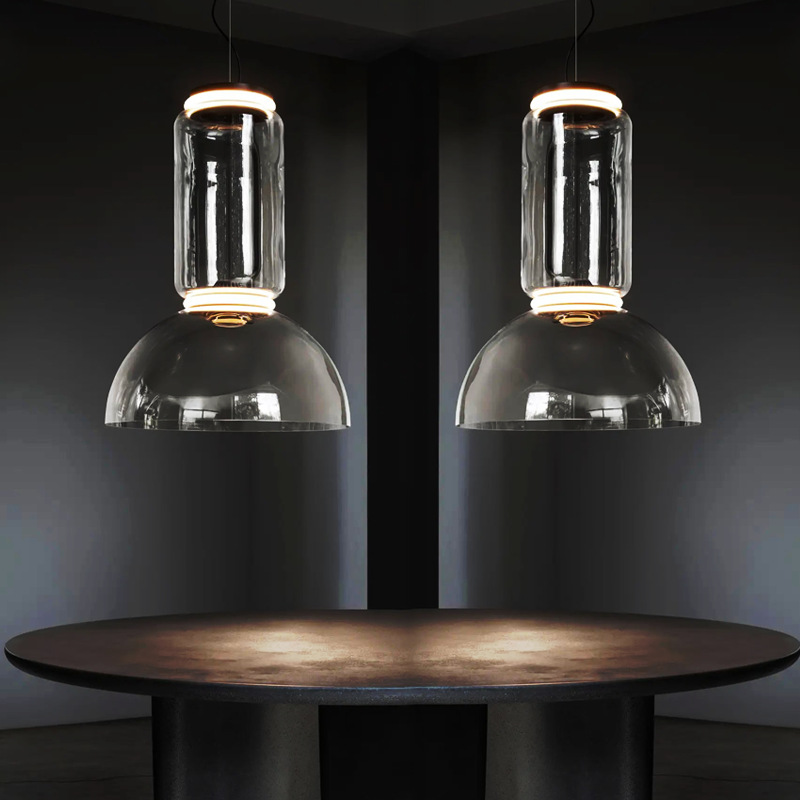 Modern and minimalistic glass design creative bar ceiling lamp for…