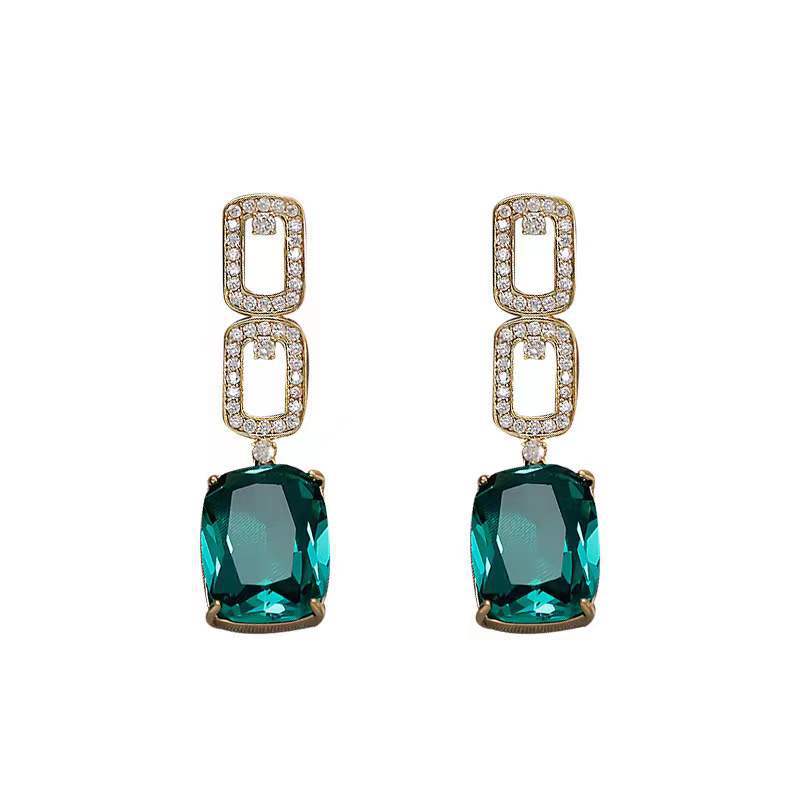 Brand geometric retro elegant fashionable design earrings