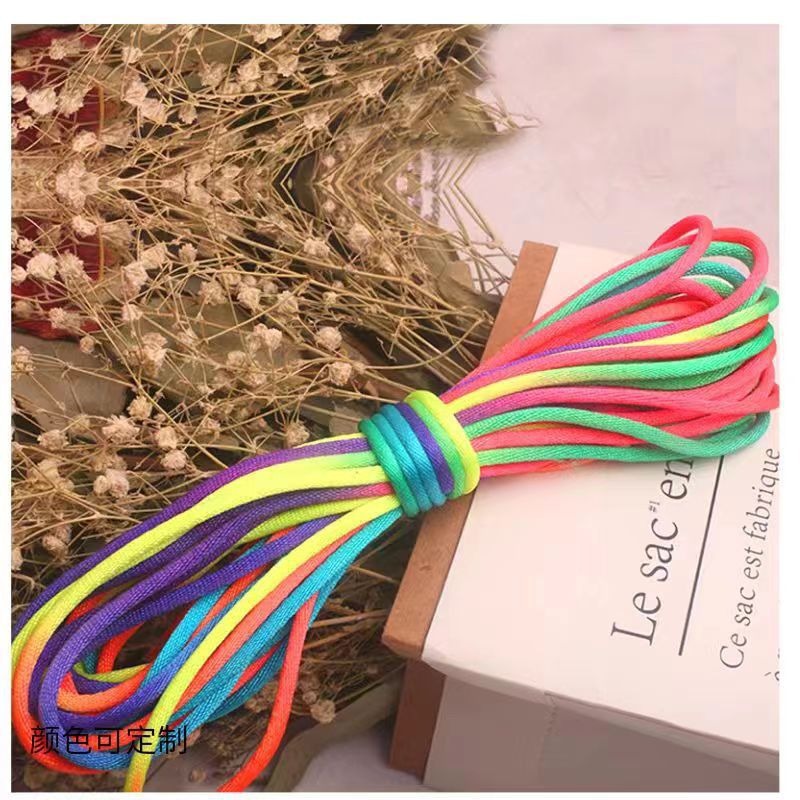 粗4号麻花绳装饰捆绑绳抽绳彩色加粗棉绳麻花绳可定染