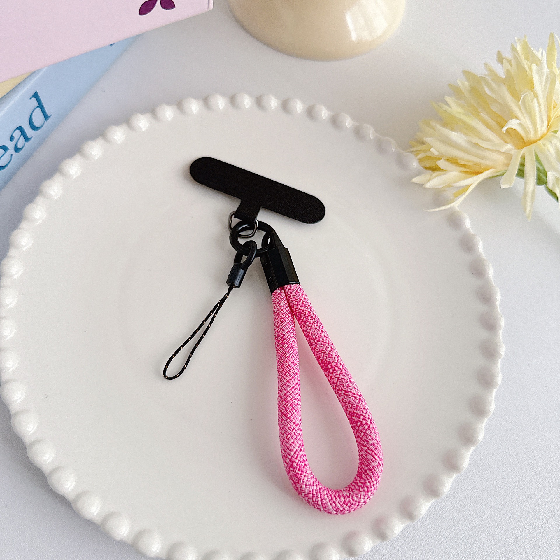 Teléfono móvil de nylon tejido corto con clip multifuncional bolso portátil colgante accesorios colgante universal