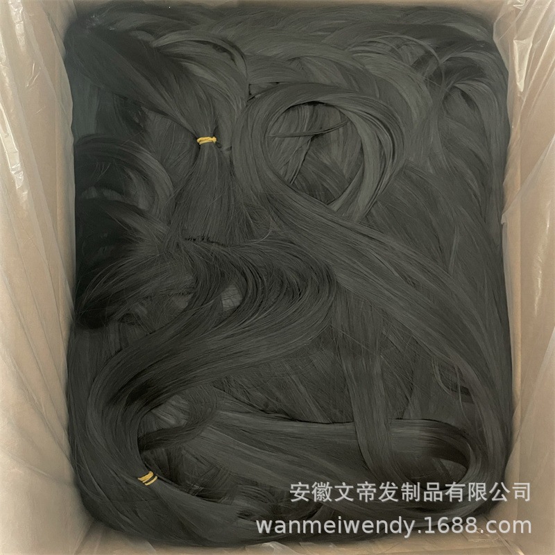 Hot-selling raw materials for synthetic fiber hair, ethnic minority ancient costumes, festival party semi-finished wigs, wholesale from manufacturer
