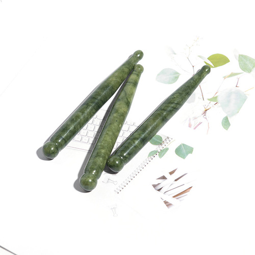Xiuyan Jade Bone-Picking Stick Facial Green Phoenix Jade Beauty Stick Women's Jade Stone Massager Meridian Eye and Face Acupoint Pen