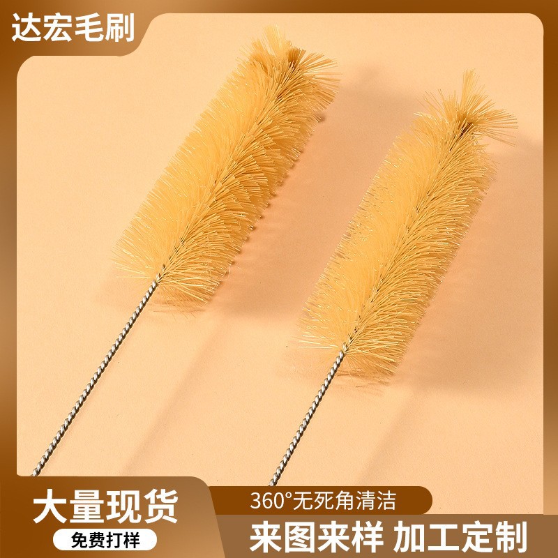 Thermos Cup Nylon Cleaning Brush Long Handle Milk Bottle Water Bottle Hot Water Kettle Gap Cleaning Stainless Steel Brush Manufacturer Wholesale