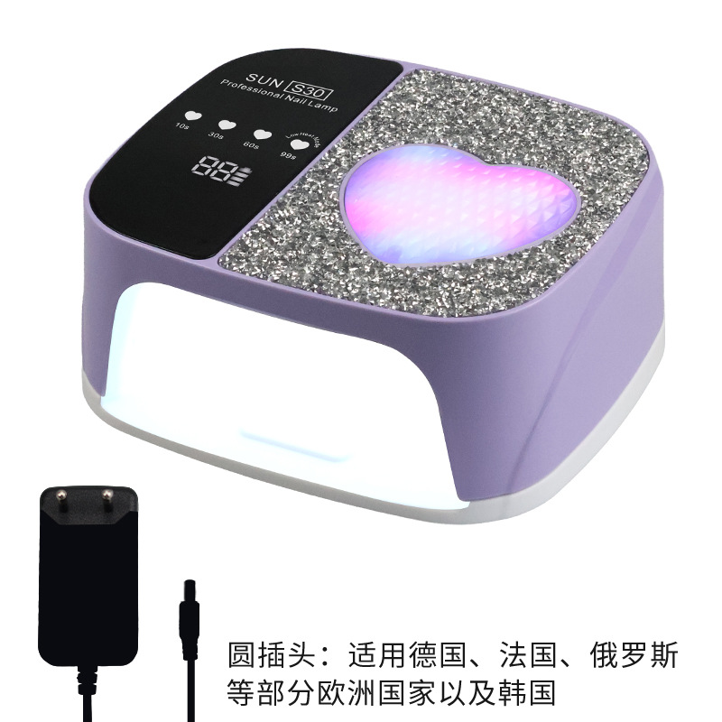 Lámpara de manicuras de almacenamiento S30 manicuras de alta potencia Lámpara de curado de uñas LED máquina de fototerapia inductiva Lámpara de curado de uñas