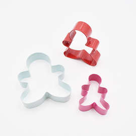 姜饼人不锈钢切模3件套翻糖模具曲奇蛋糕饼干模具烘焙工具