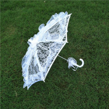 演出伞跳舞表演花伞舞蹈道具伞迷你小公主伞装饰伞白色蕾丝长柄伞