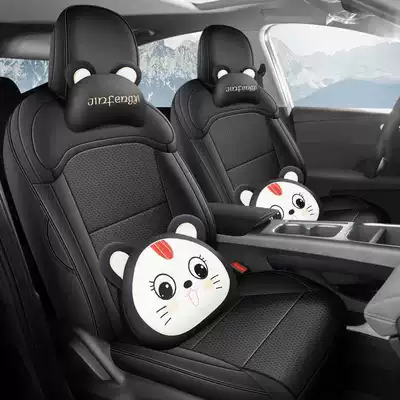 Modelə uyğun (Original) oturacaq örtükləri — with all-season, fully enclosed seat cushions - elegant-black-cartoon-version-note-the-model-year-front-row-fully-covered-rear-row-partially-covered